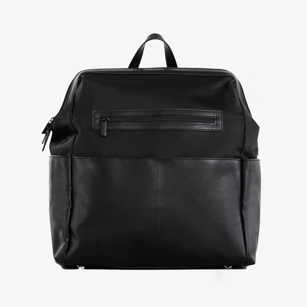 Beis Black diaper bag backpack